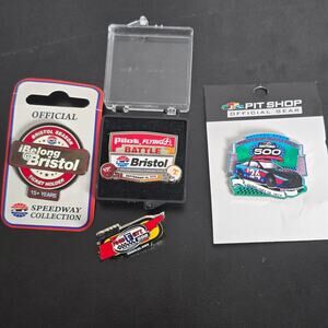 A lot of 4 Racetrack Lapel Pins